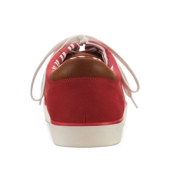 CLUB ROOM Mens Red Lightweight Padded Cameron Round Toe Lace-Up Sneakers Shoes - Picture 3 of 4